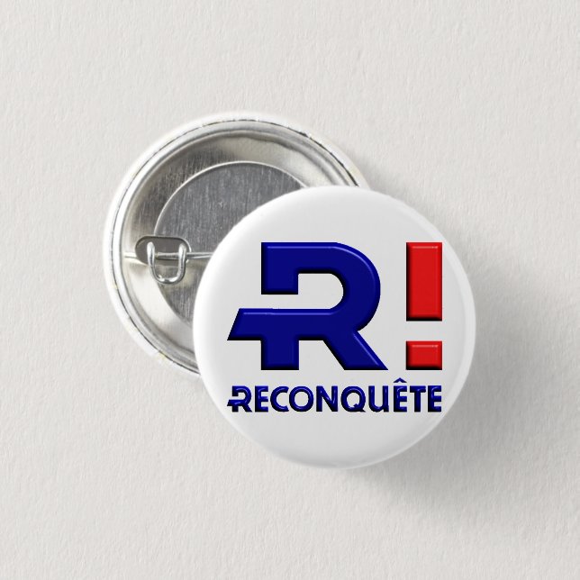 Badge 32 mm, Membre Pionnier de Reconquête Button (Front & Back)