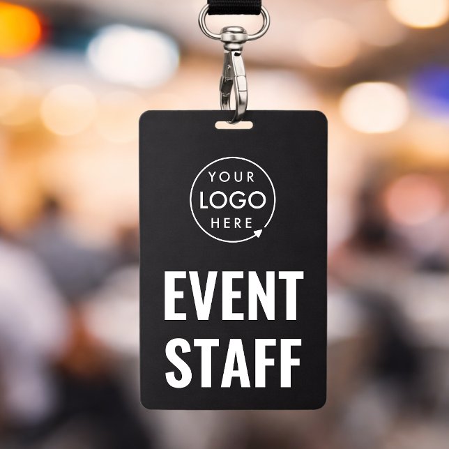 Badge 3x5 Event Staff | Vertical Lanyard Pass Card (Create a bold 3x5 event staff badge that keeps your team visible and easy to identify)