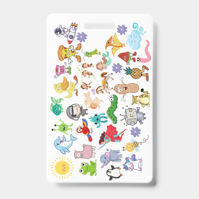 Badge Accessory (Cartoons & Food)  (Front)