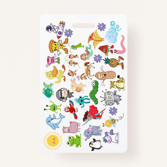 Badge Accessory (Cartoons & Food)  (Front)