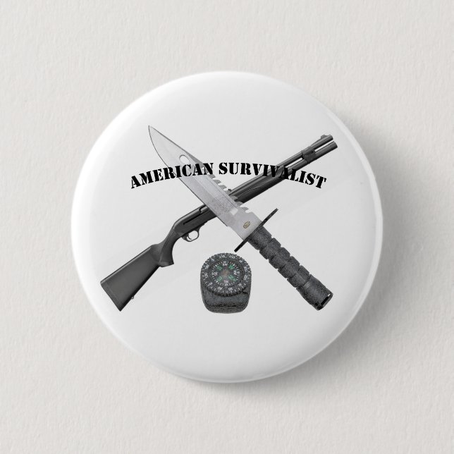 Badge AMERICAN SURVIVALIST Button (Front)