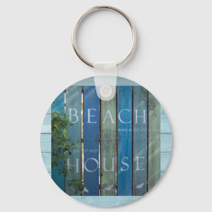 Badge beach house keychain