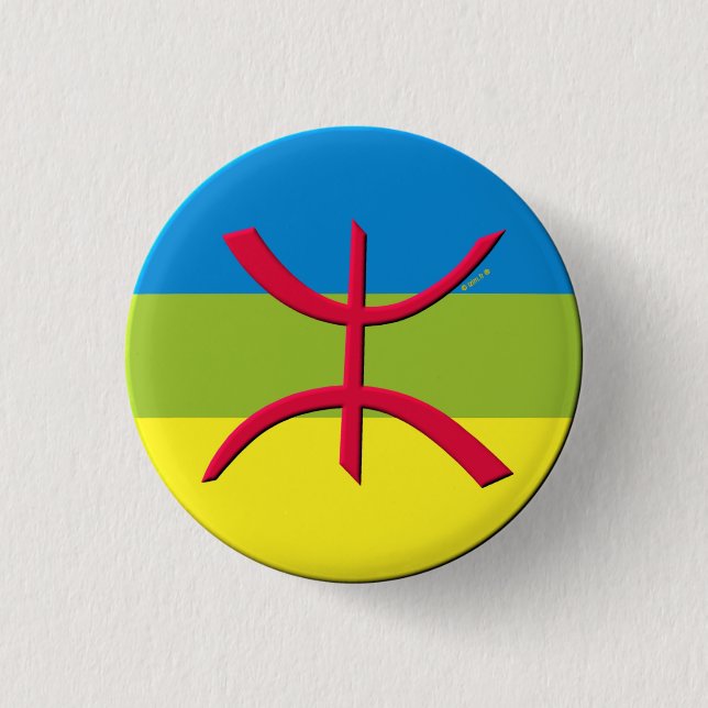 badge berbere amazigh pinback button (Front)