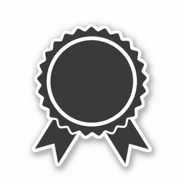 Badge black Custom-Cut Vinyl Sticker (Front)