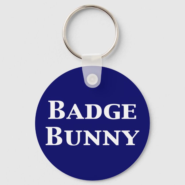 Badge Bunny Gifts Keychain (Front)