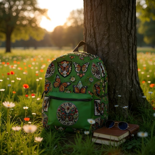 Badge collector- Butterfly  Printed Backpack (Creator Uploaded)
