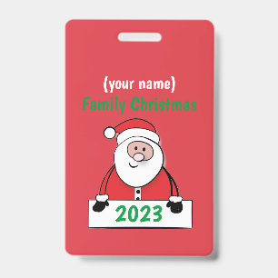 Badge - Custom Family Christmas (add name)