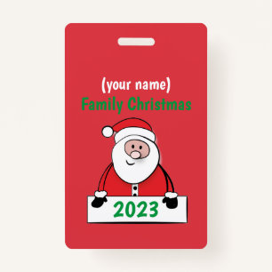 Badge - Custom Family Christmas (add name)