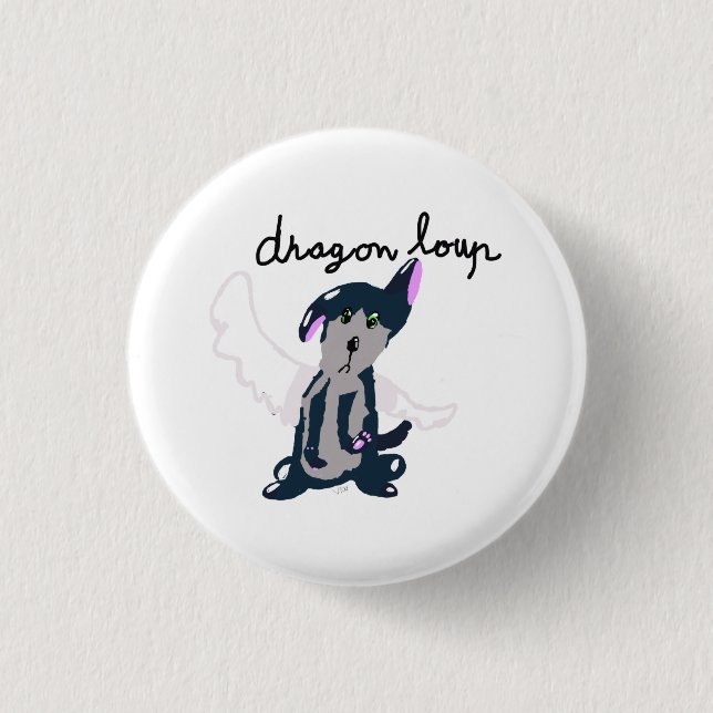Badge Dragon Loup Button (Front)