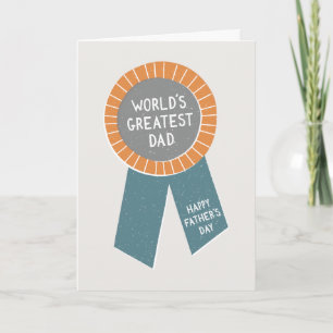 Badge Father's Day Card - Ocean Blue