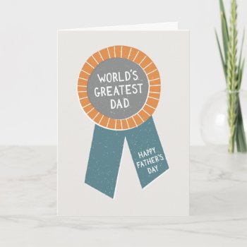 Badge Father's Day Card - Ocean Blue by AmberBarkley at Zazzle