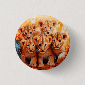 Badge - Five Lion Cubs Button