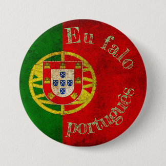 Badge Flag eu falo português Button
