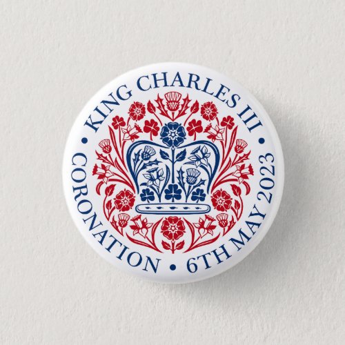 Badge for 2023 Coronation _ Red Blue Button