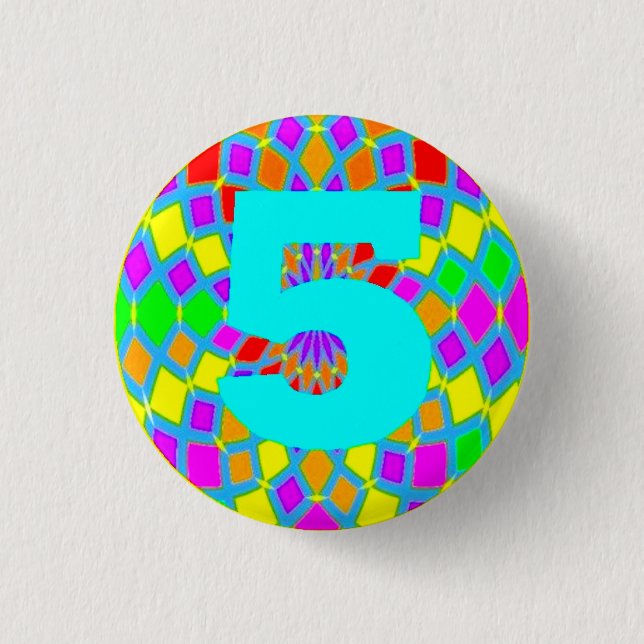 Badge: For 5th Birthday Button (Front)