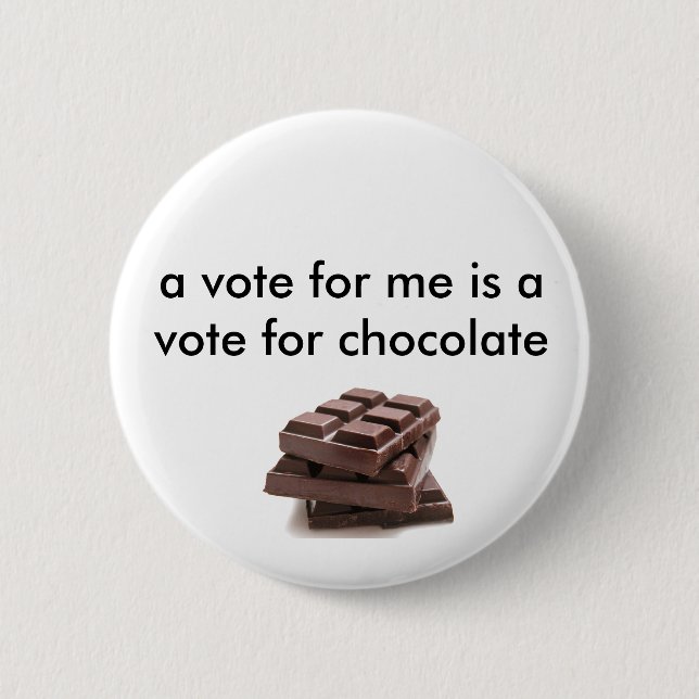 badge for chocaholics pinback button (Front)