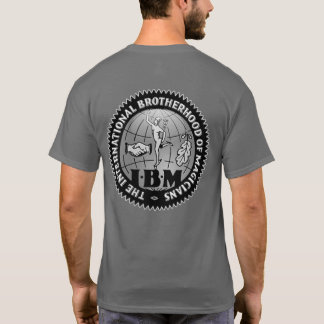 Badge front IBM Back 75 yr T T-Shirt