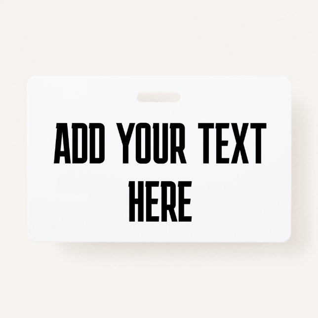 BADGE HORIZONTAL ADD YOUR TEXT CUSTOM (Front)