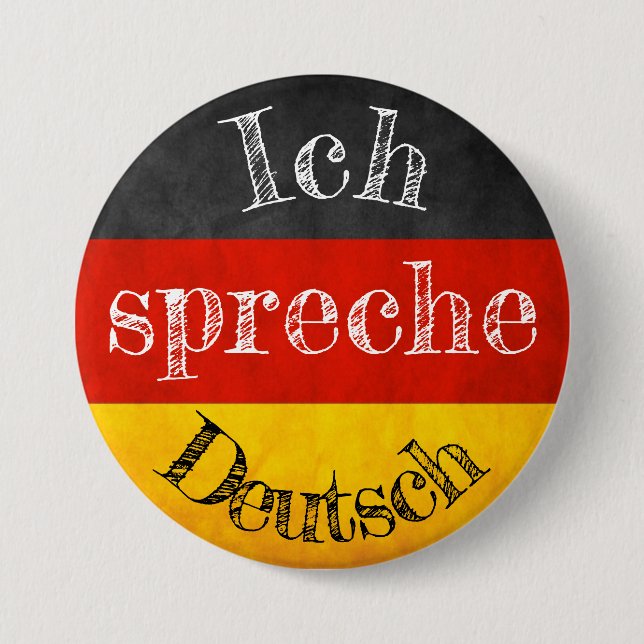 Badge ich flag Deutsch spreche Button (Front)