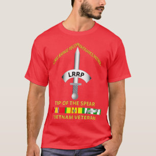 Badge LRRP Tip of the Spear Vietnam Vet w SVC T-Shirt