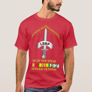 Badge LRRP Tip of the Spear Vietnam Vet w SVC T-Shirt