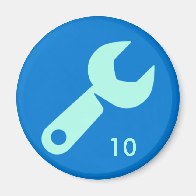Badge Magnet - Wrench 10 (Front)