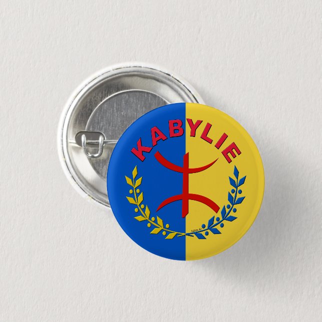 badge mak kabylie  rond 3.2 button (Front & Back)