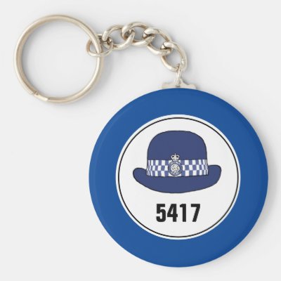 Badge Number. Police Woman WPC. Key Ring