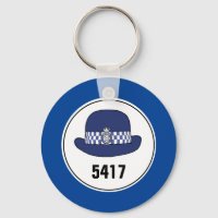 Badge Number. Police Woman WPC. Key Ring