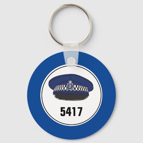 Badge Number Policeman or Constable Key Ring