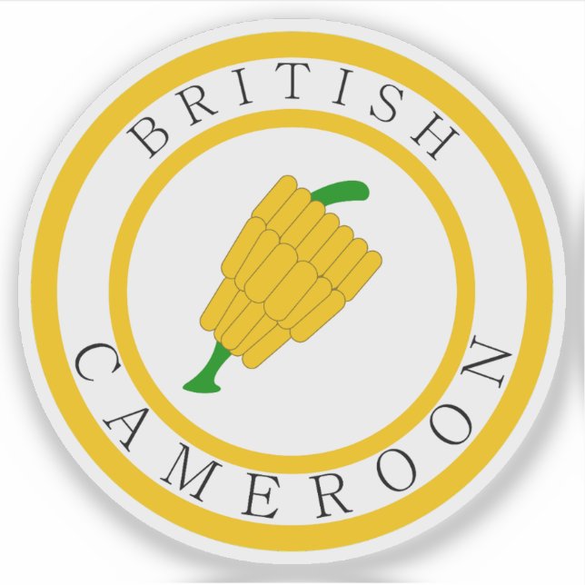 Badge of British Cameroons (1922-1961) Sticker (Front)