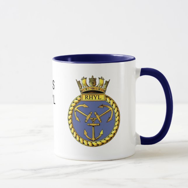 Badge of HMS Rhyl Mug (Right)