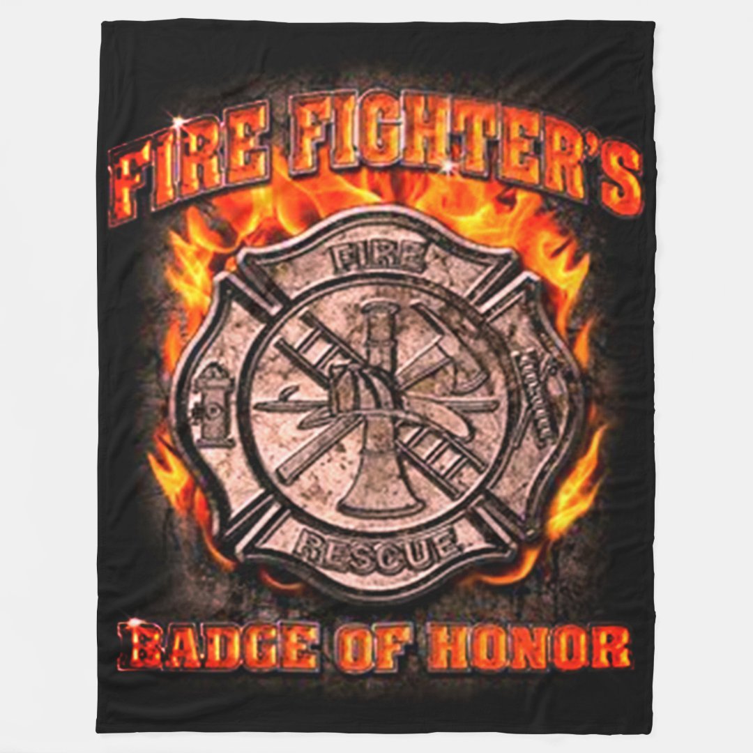 Badge Of Honor Fleece Blanket Zazzle