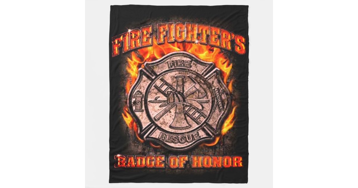 Badge Of Honor Fleece Blanket Zazzle