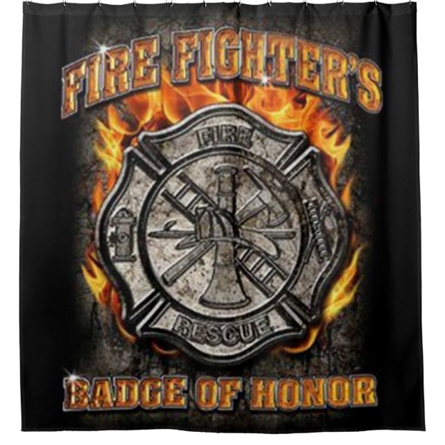 Badge Of Honor Shower Curtain (Front)