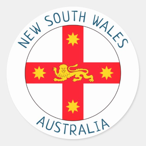 Badge of New South Wales Australia Classic Round Sticker