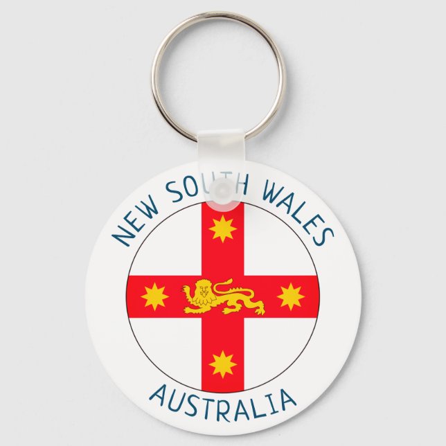 Badge of New South Wales, Australia Keychain (Front)