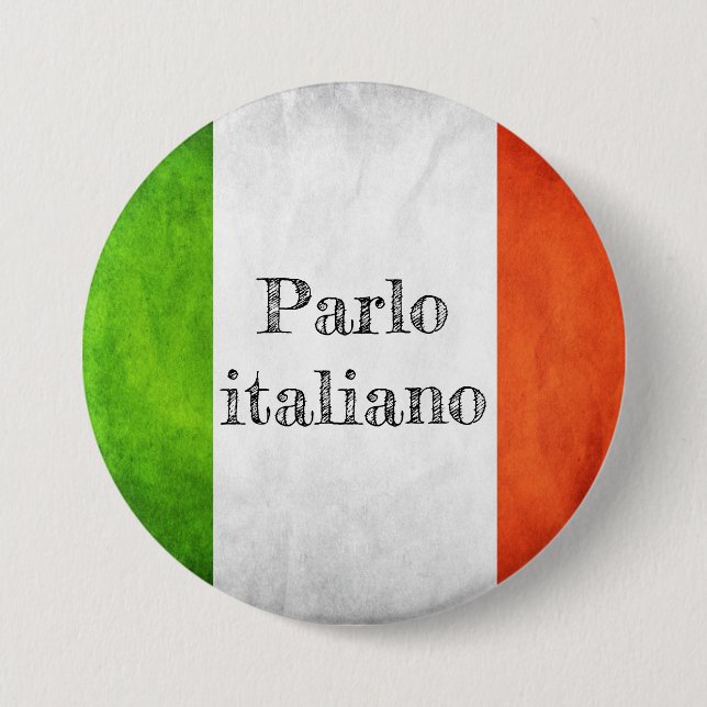 Badge of the Italian flag Button (Front)