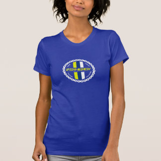 Badge on Blue Womens T-Shirt