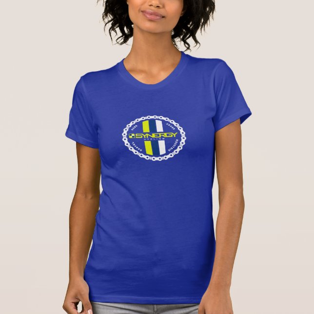 Badge on Blue Womens T-Shirt (Front)