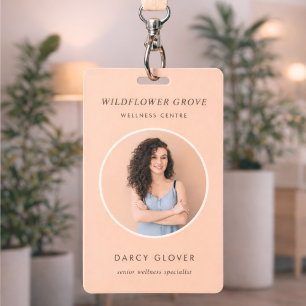 Badge Photo ID   Wellness Staff Name Tag Card