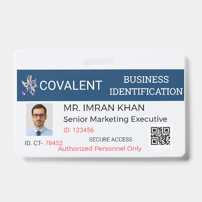 Badge Professionnel|Business|Corporate ID|Office (Front)