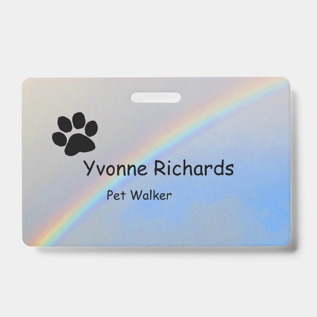Badge - Rainbow and Paw Print (Front)