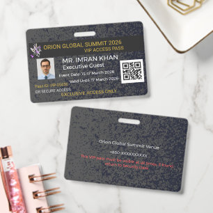 badge sécurité business badge corporate badge VIP!