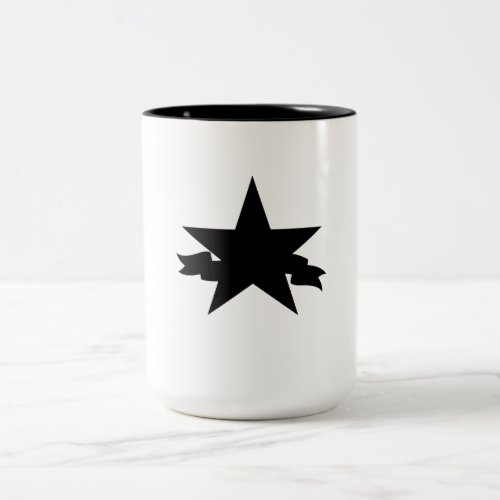 Badge star with red ribbon Vector illustration  Two_Tone Coffee Mug