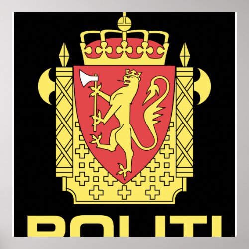 Badge the Norwegian Police Service Norway Poster