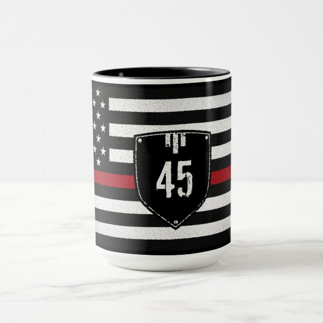 Badge # Thin Red Line Flag Mug (Center)