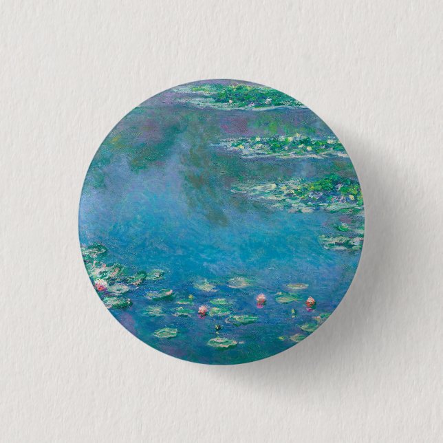 BADGE: "WATERLILIES" BY MONET BUTTON (Front)