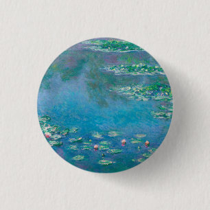 BADGE: "WATERLILIES" BY MONET BUTTON