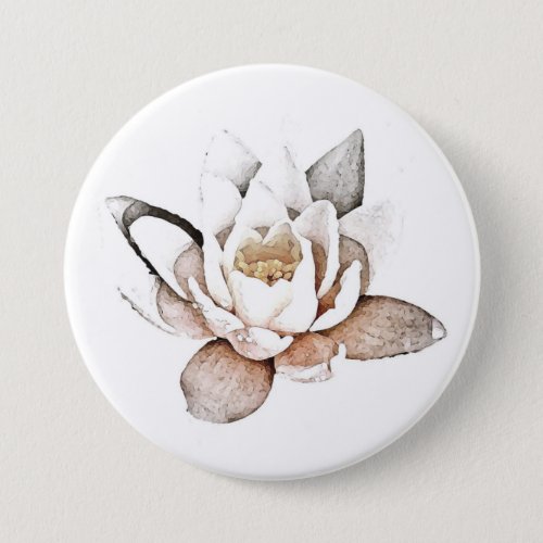 BADGE  WHITE LOTUS BUTTON